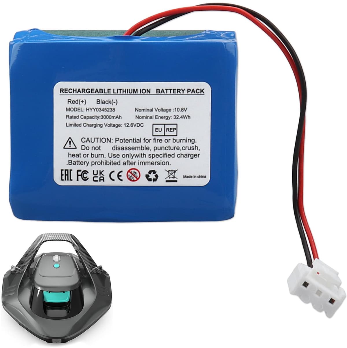 Stofzuigeraccu - 10,8V 3000mAh - Li-ion — afbeelding 1
