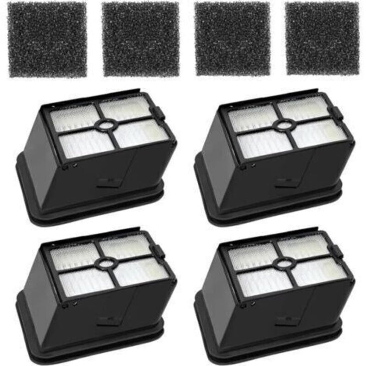 Vervangingsfilters geschikt voor HEPA-filters geschikt voor Rowenta X-Clean 4 / X-Clean 5 stofzuigers, wasbaar en herbruikbaar, 4 stuks (niet geschikt voor X-Clean 10). — afbeelding 1