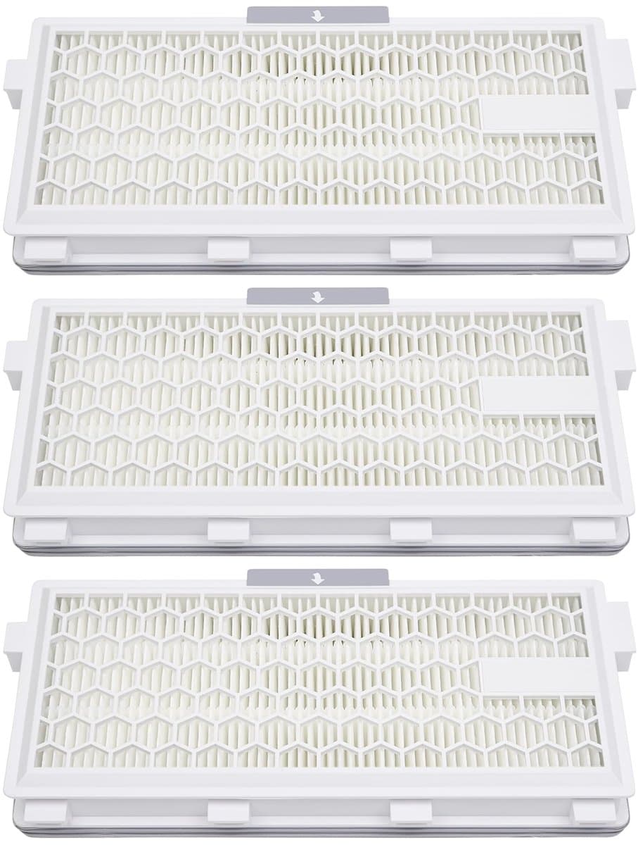3 stuks HEPA Airclean Plus 50 filters, compatibel met Miele Compact C1/C2, Complete C2/C3, Guard S1/L1/M1, stofzuigerfilter voor S4000, S5000, S6000 en S8000 serie — afbeelding 1