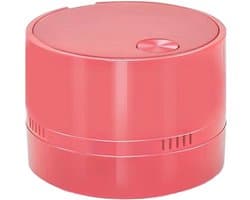 Mini Stofzuiger - Desktop Stofzuiger - Bureau Reinigen - Krachtige Zuigkracht - 9 x 7.8 cm - Roze