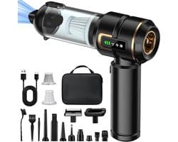 Draagbare Stofzuiger - Mini Stofzuiger - Auto en Huis - 4-in-1 Functies - 28000 PA - Zwart