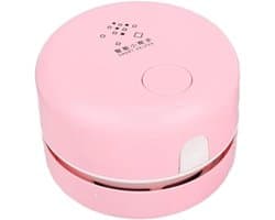 Mini Bureau Stofzuiger - Tafel Reiniger - Bureau Schoonmaken - Compact Ontwerp - Draagbaar - Roze