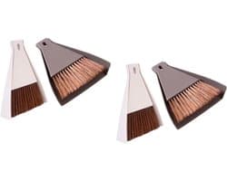 Mini Bezem Stoffer Set - Kleine Schoonmaakset - Bureau Reinigen - Compact Ontwerp - 17 x 15 x 10 cm