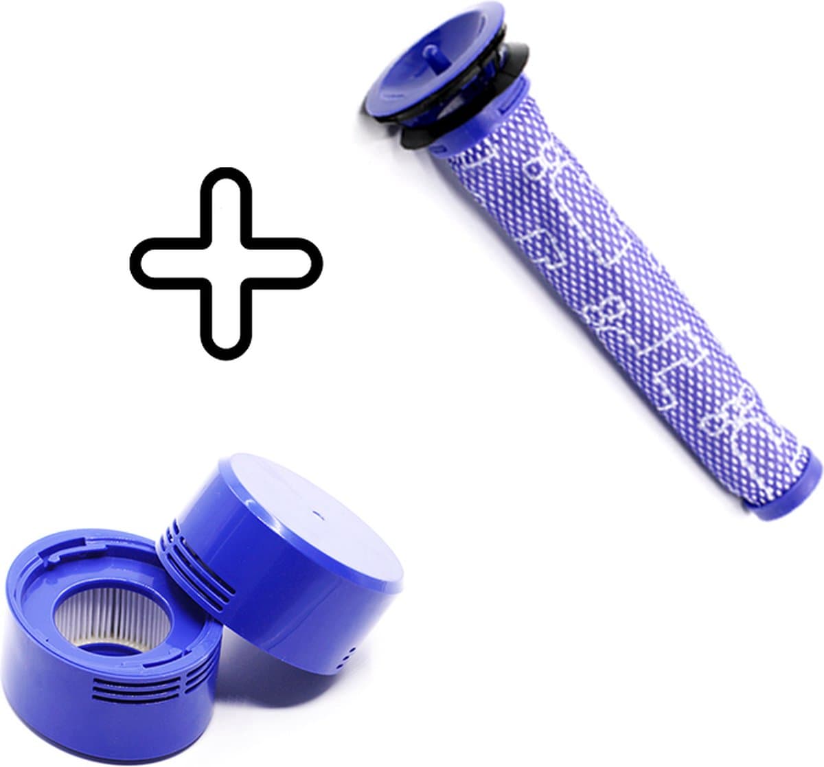 JGR Filter Set voor Dyson V7 & V8 Steelstofzuiger - Filter Set - Wasbaar - Pre en Post Filter - 1x Voor Filter 1x Motor Filter — afbeelding 1