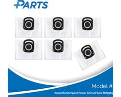 Rowenta Compact Power Animal Care RO3985 Stofzakken (6 Stuks, Plus.Parts® alternatief voor ZR200540)