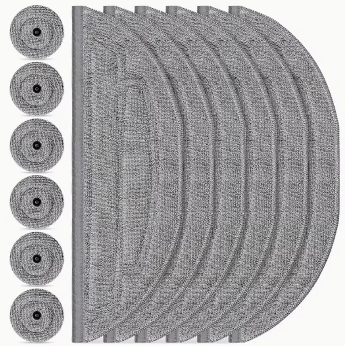 12-Pack Mop Pads Navullingen Geschikt voor Roborock S8 MaxV Ultra /S8 Max Ultra Robot Stofzuiger, 6-Pack Mop Doekjes met Dubbele Sonische Vibratie Modules, 6-Pack Rand Mop Pads Accessoires, Stofzuiger Mop, Mop Voor Vloer — afbeelding 1