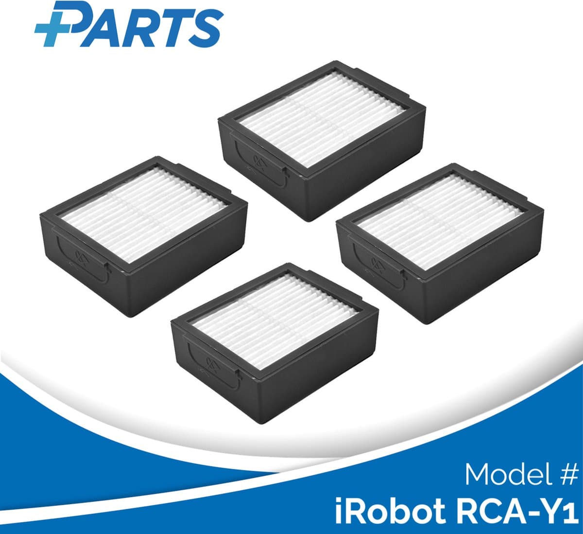 iRobot RCA-Y1 Filters (4 Stuks, Plus.Parts® alternatief voor 4785883 / 4785887) — afbeelding 1