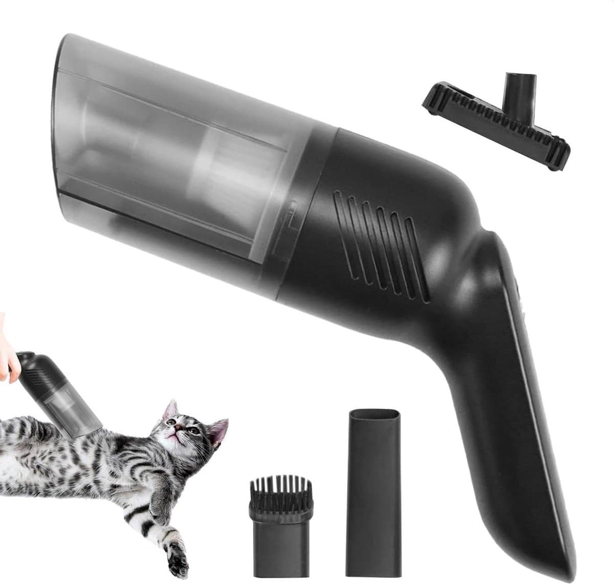 Haarstofzuiger Huisdieren - Grooming Tool - Haren Verwijderen - Krachtige Zuigtechnologie - 40 Min Gebruik - Zwart — afbeelding 1