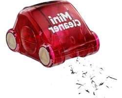 Mini Bureaureiniger - Tafelreiniger Auto - Bureau Opruimen - Eenvoudige Bediening - 8x8x6 cm - Rood