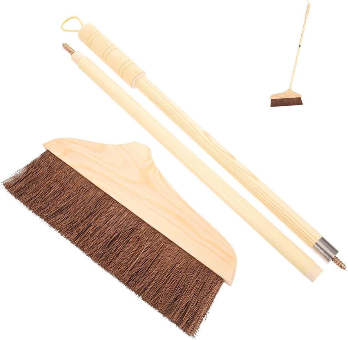 Stoffer en blik - Schoonmaakset - Vloer reinigen - Lange steel - 92 cm - Niet gespecificeerd — afbeelding 1
