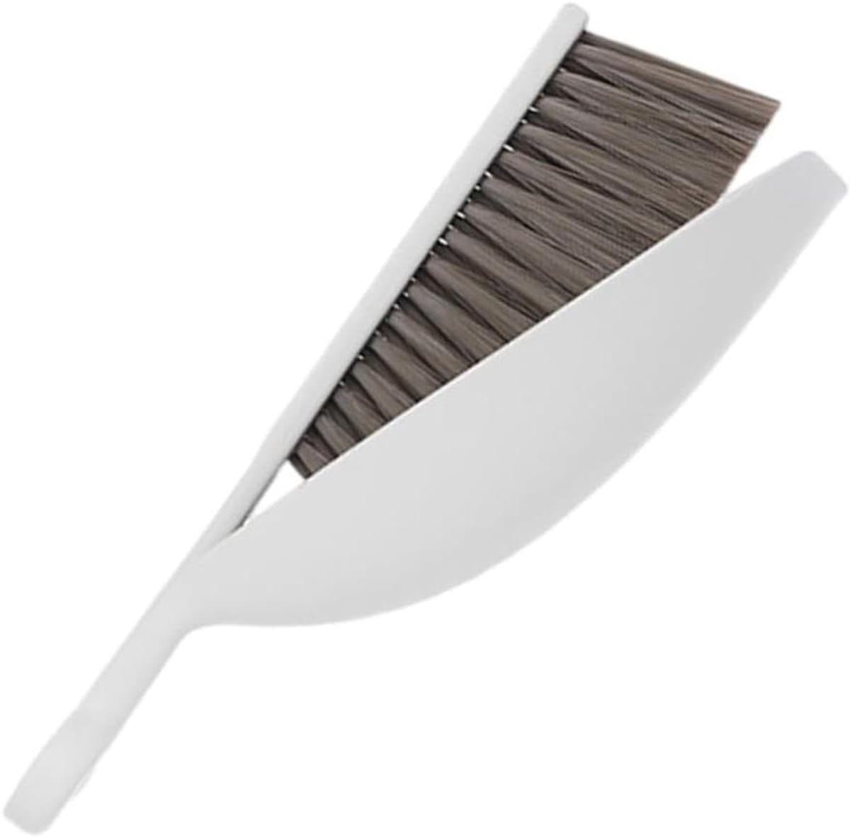 Mini Bezemset - Stoffer en blik - Bureau schoonmaken - Compact ontwerp - 295 cm - Wit — afbeelding 1