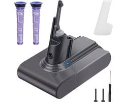 Vervangende 6000mAh Batterij voor Dyson V7 met 2 Filters