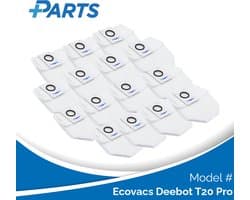 Ecovacs Deebot T20 Pro Stofzakken (15 Stuks, Plus.Parts® alternatief voor D-DB03-0003)
