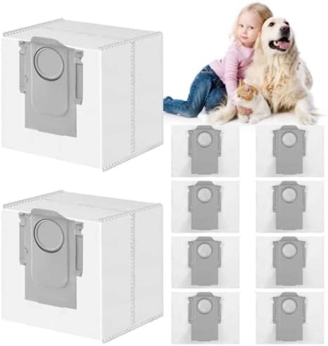 PRomoHome 10 stuke - 3L Stofzakken voor Roborock Q7 M5+/L5+/Q10 S5+/Q10 X5+/Q5 Pro+/Q5 Max+/S8 Pro Ultra/S8+/S7 MaxV Ultra/Q7 Max+/Q8 Max+ Stofzuiger,Afzuigstation,Stofzuigerzakken,Reserveonderdelen — afbeelding 1