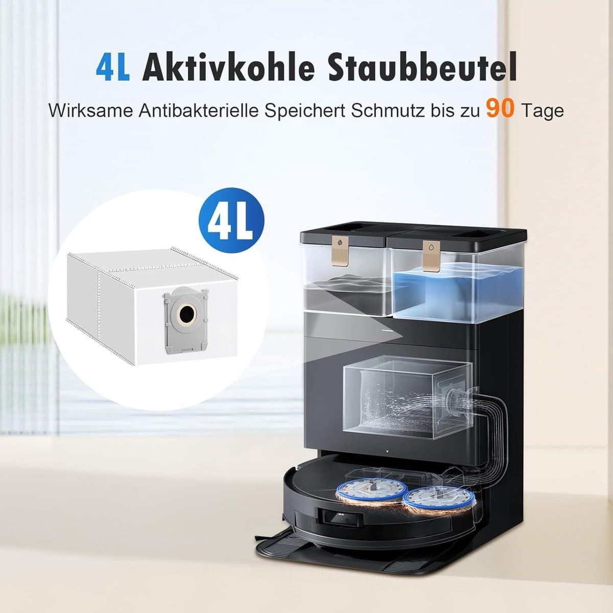 Robotstofzuiger Zakken - Stofzuiger Accessoires - Stofvrij Houden - Perfecte Pasvorm - 19.7x17.3x11.8 cm — afbeelding 1