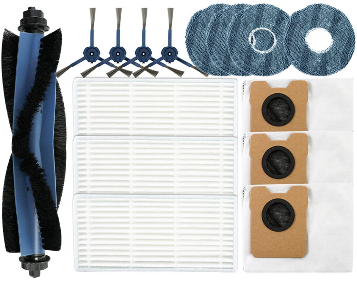 robotstofzuiger onderhoudsset - 15 stuks -Onderhoudsset geschikt voor Eufy Robotstofzuiger OMNI C20 - 15-Delig - Inclusief HEPA Filters, Zijborstels, Rolborstel, Dweildoeken & Stofzakken - Vervangingsonderdelen Kit — afbeelding 1