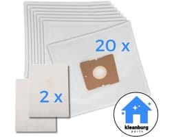 Kleanburg® - Geschikt voor Inventum - Tomado - Princess - PH95 - Stofzuigerzakken - 20 stuks