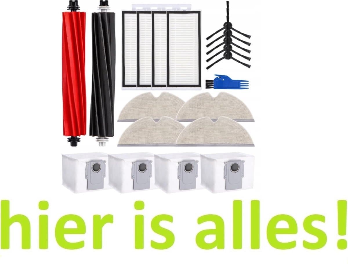 Accessoireset compatibel met Roborock Q8 Max - Max+ - Q5 Pro -Q5 Pro+ - zakken - moppen - filters - borstels - Hoogwaardige vervanging - reserveonderdelen - 20 onderdelen - hier is alles! — afbeelding 1