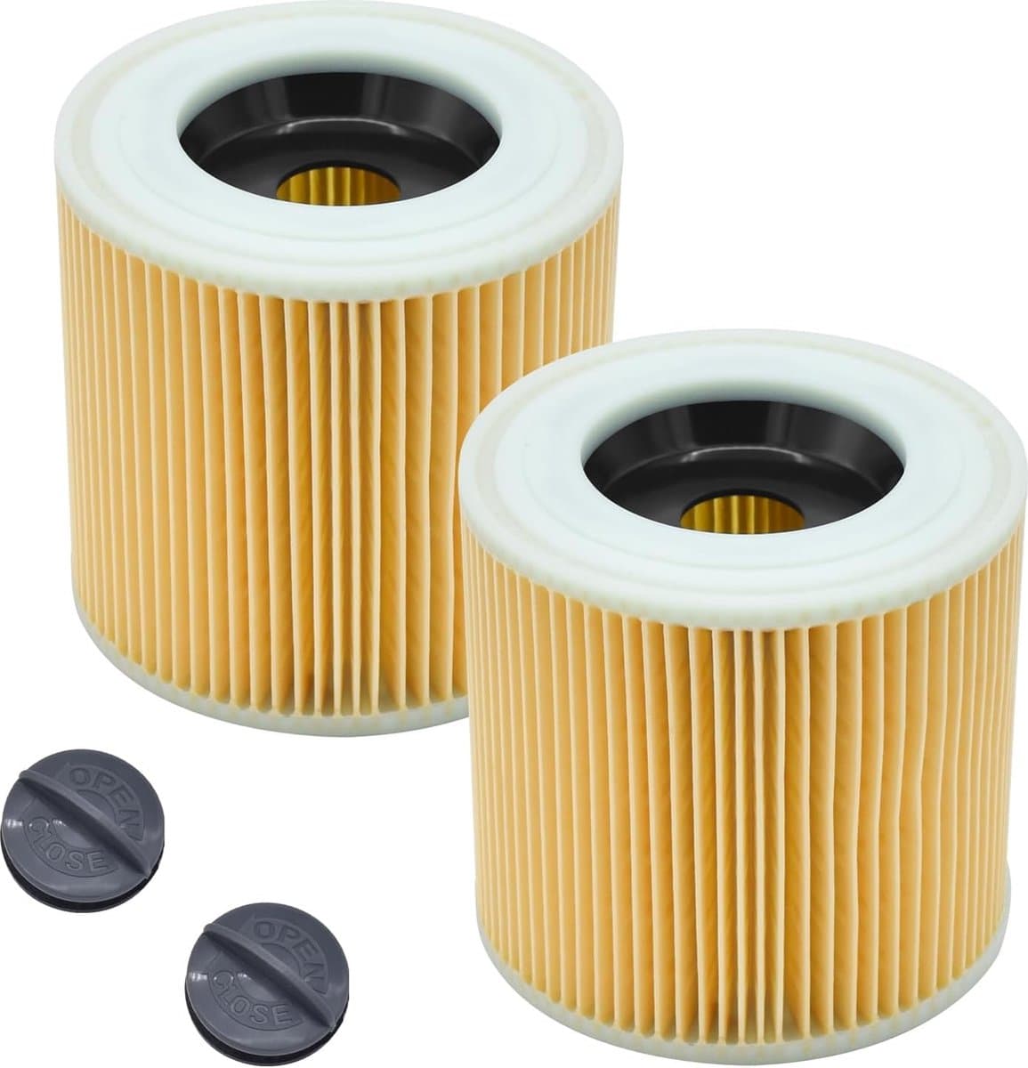 2x Patroonfilter geschikt voor Kärcher WD1, WD2, WD3 en A series - Vervanging van origineel 6.414-552.0 - Filter — afbeelding 1