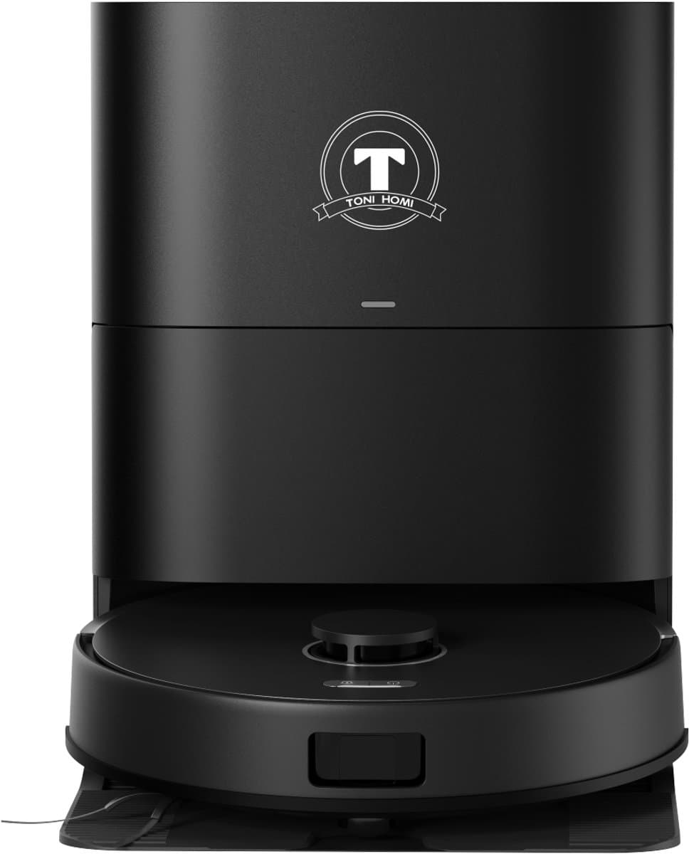 TONIHOMI® X8 - Robotstofzuiger met dweilfunctie - Automatisch legen - Robotstofzuiger met laadstation - LDS Laser navigatie - Met app - Zwart — afbeelding 1