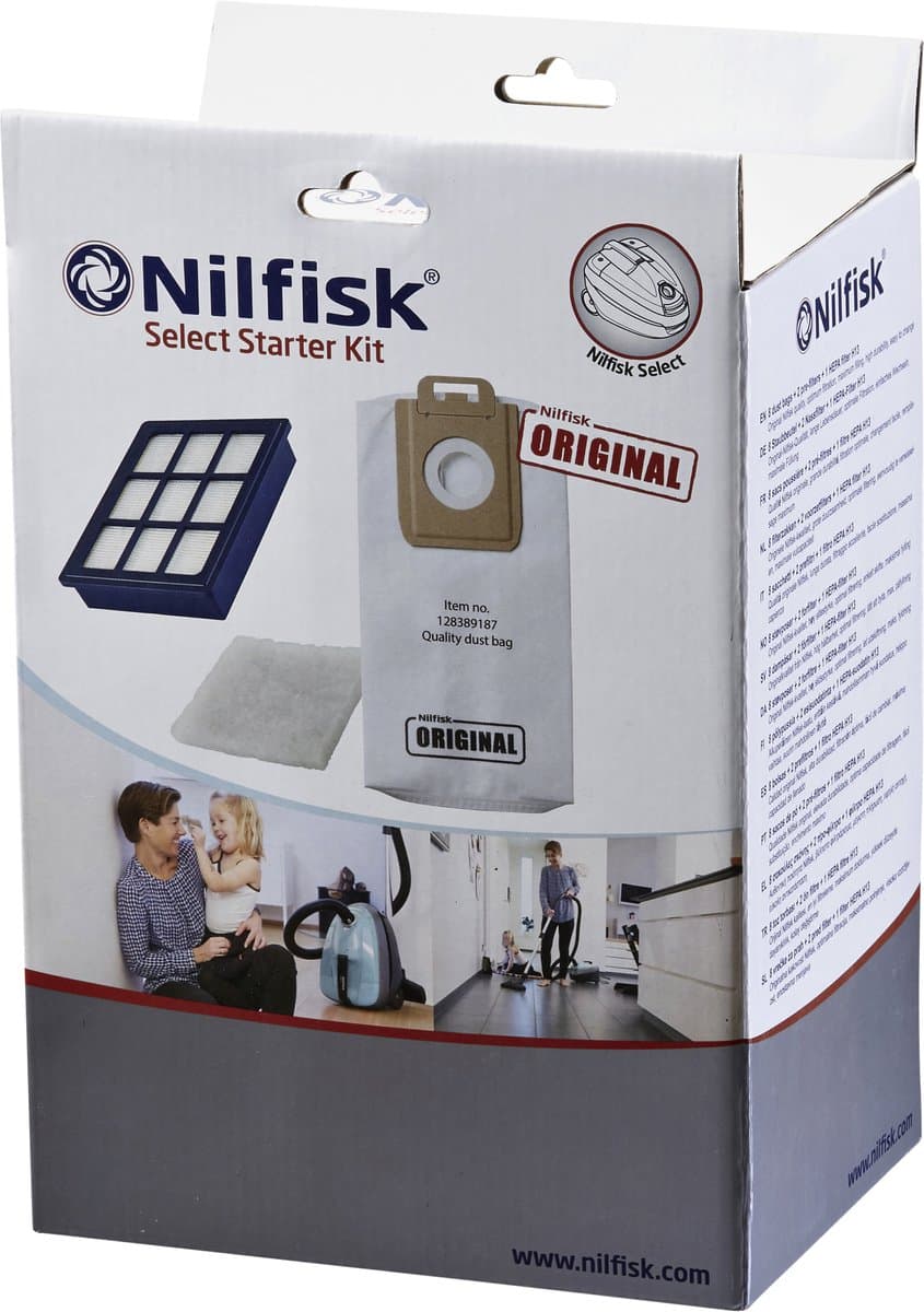 Nilfisk Select Starterkit (8x stofzuigerzakken, 2x motorfilter, 1x H13 HEPA-filter) — afbeelding 1