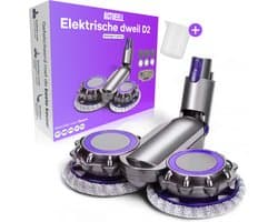 Actueell® Elektrische Opzetstuk D2 Geschikt voor Dyson V7 V8 V10 V11 V15 Steelstofzuiger – Mop Dweil Vloerwisser – Stofzuigermond – Vloermop – Nat & Droog – Inclusief 6 Dweil Pads