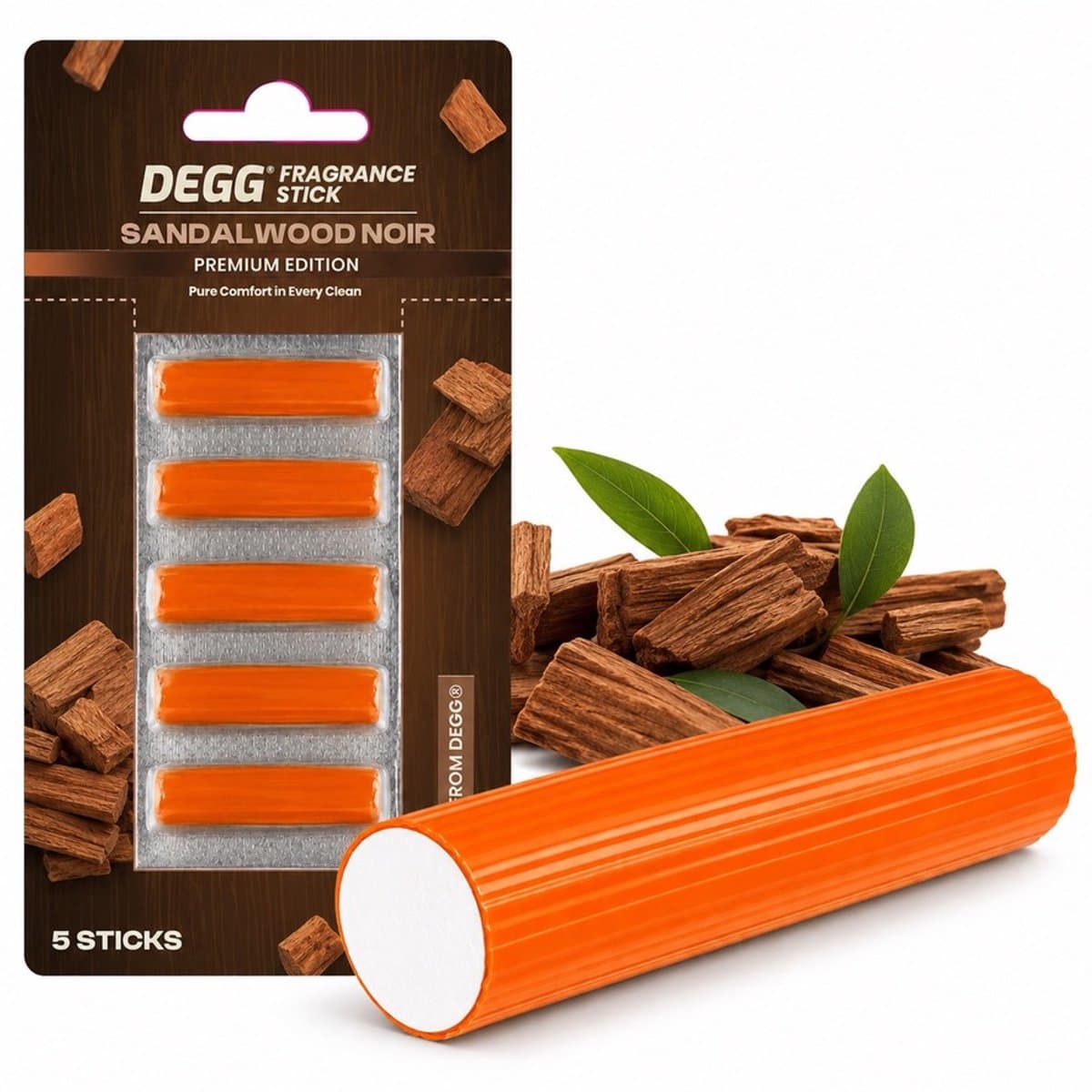 DEGG® – Geurstaafjes voor Stofzuiger – Sandalwood Noir – Verfrist tijdens het Stofzuigen – 5 Stuks — afbeelding 1