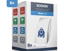 SQOON® Kwaliteit stofzuigerzakken geschikt voor Miele HyClean G/N - Miele 9917730 - o.a. Miele Complete C2, Complete C3, Classic C1, S8, S5, S2 Series