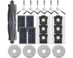 Geschikt voor Dreame X30 S30 robotstofzuiger accessoires L10S Pro Ultra hoofdborstel, dweil, stofzak vervangingsset - 21 onderdelen