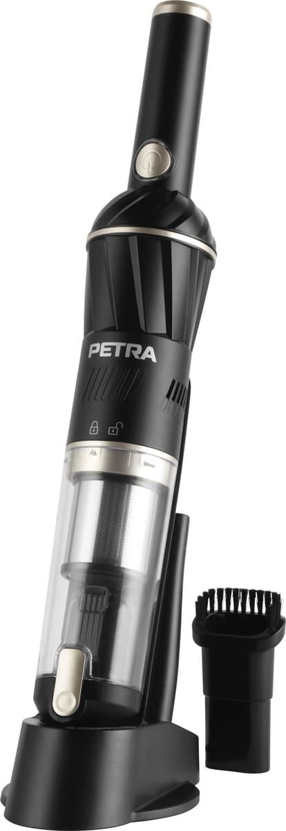 Petra draadloze stofzuiger - oplaadbare handheld stofzuiger van 11.1 V- oplaadstation voor op tafelblad- capaciteit van 100ml- Autostofzuiger met HEPA-filter- 20 minuten te gebruiken — afbeelding 1