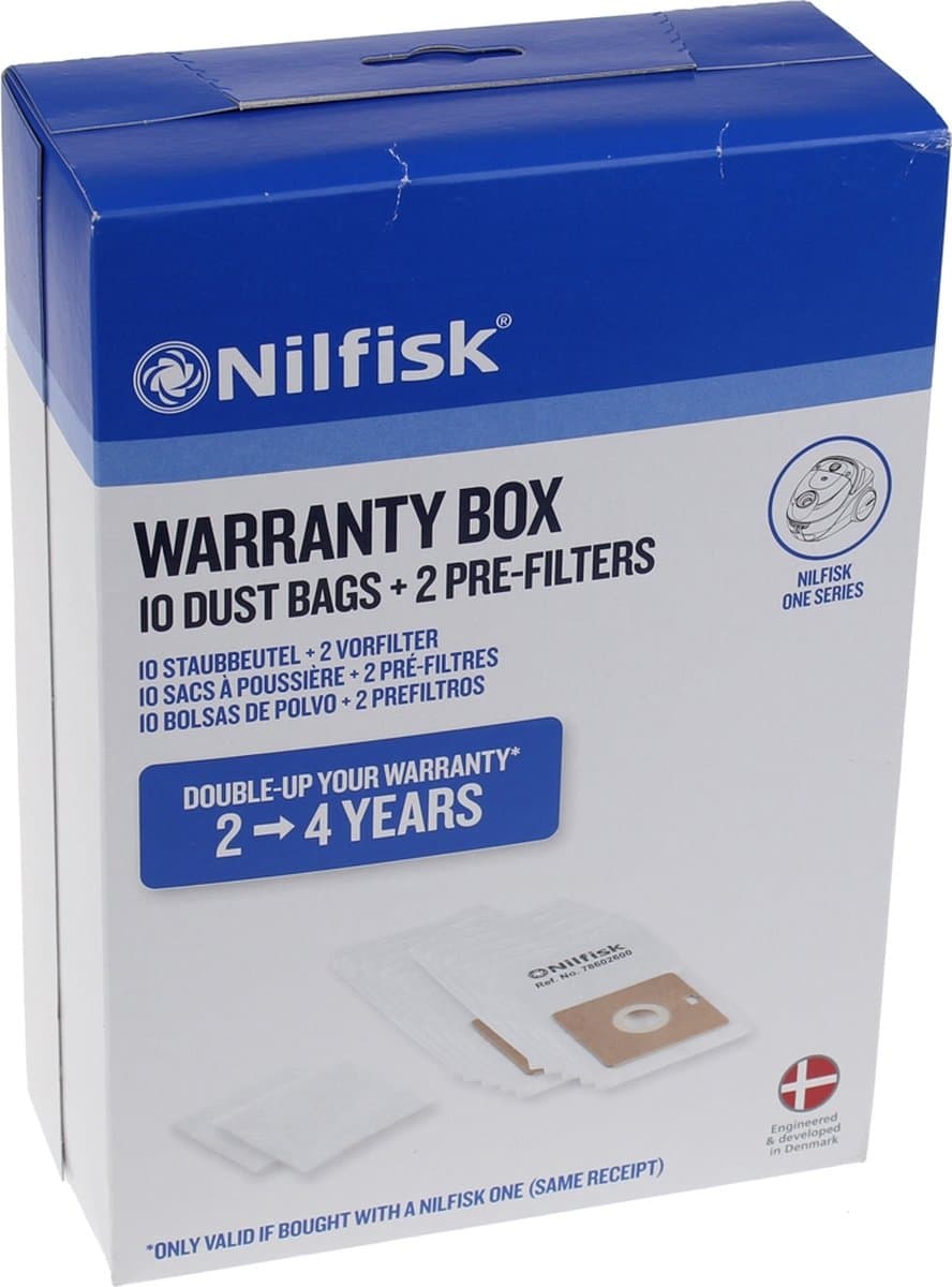 NILFISK - STOFZUIGERZAK NEO WARRANTY - 10 ST. + 2 FILTER - 42000600 — afbeelding 1