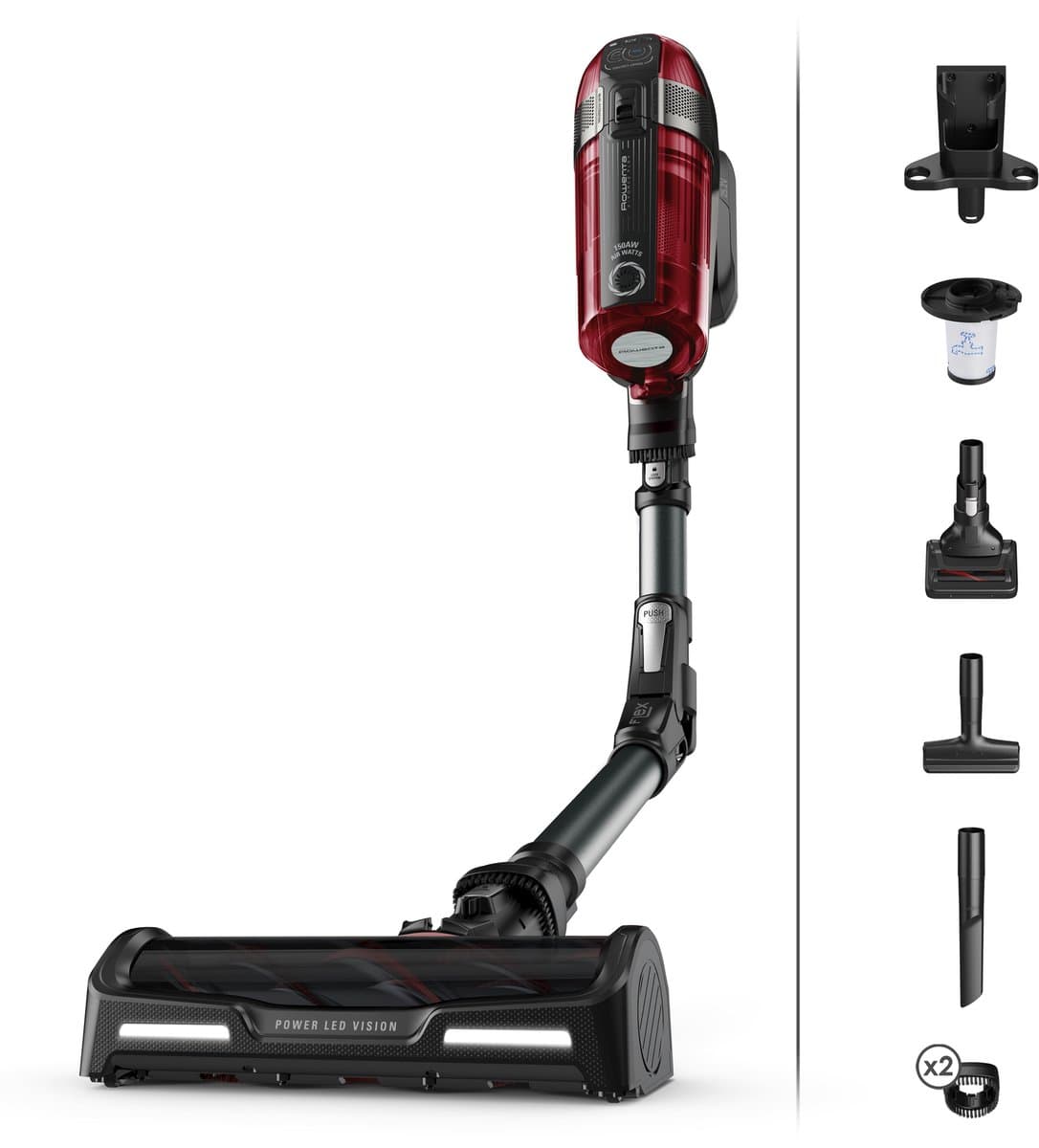 Rowenta X-Force Flex 12.60 RH98A8 - Steelstofzuiger - Draadloos - Ideaal voor huisdiereigenaren - Krachtige 150 Airwatt - 45 min. gebruikstijd - Flexibele Buis - LED verlichting zuigmond — afbeelding 1