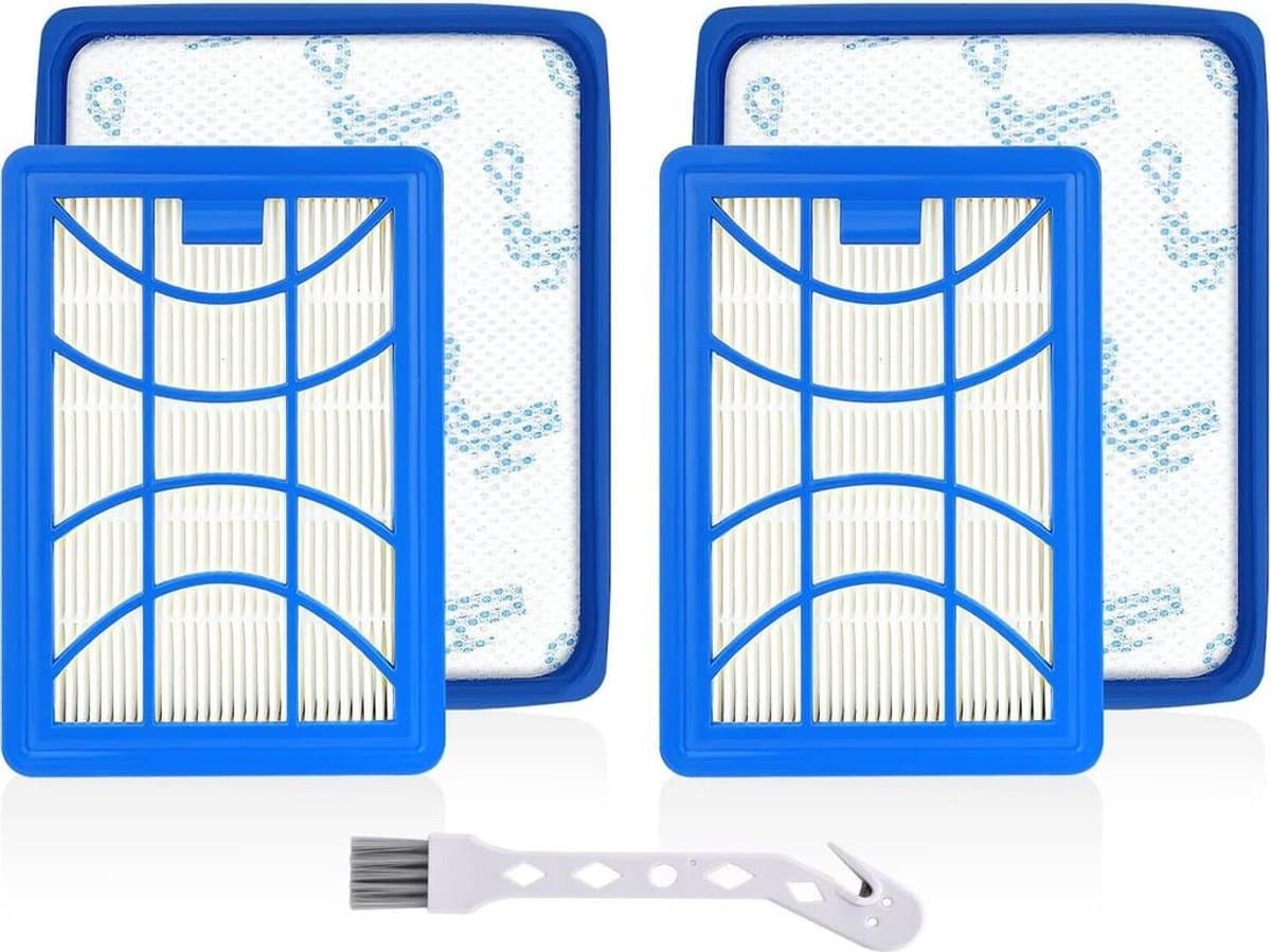 Deze verpakking bevat 8 vervangende filterpatronen (2 stuks)voor voor de FC9729, FC9741, FC9742, FC9743, FC9744, FC9745 en FC9746 stofzuigers. — afbeelding 1