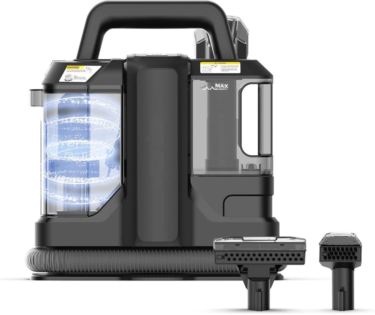 KAD® Vlekkenreiniger - Vlekkenreiniger voor Bank & Tapijt - Krachtige Tapijtreiniger Machine - Zwart - 30cm x 26cm x 16cm — afbeelding 1