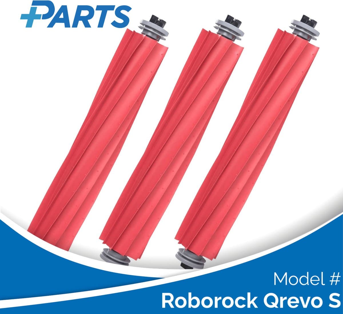 Roborock Qrevo S Borstels (3 Stuks, Plus.Parts® alternatief voor 8.02.0079) — afbeelding 1