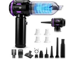 Draagbare Kruimeldief - Mini Stofzuiger - Snelle Schoonmaak - 3 Zuigstanden LED - 25000 Pa - Paars