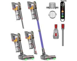 RFWR® Draadloze Steelstofzuiger met 45000Pa Zuigkracht en 70 Minuten Accuduur