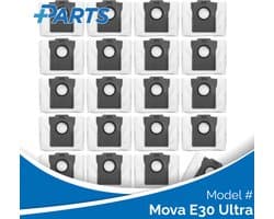 Mova E30 Ultra Stofzakken (20 Stuks, Plus.Parts® alternatief voor RDB8)