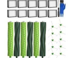 Onderhoudsset XL - Geschikt voor iRobot Roomba - i7 i7+ (niet j7+) i1 i1+ i3 i3+ i4 i4+ i5 i5+ i6 i6+ i8 i8+ e5 e6 e7 - Geschikt voor iRobot Roomba Onderdelen : 6 Roller, 10 hoogwaardige filters en 10 zijborstels.
