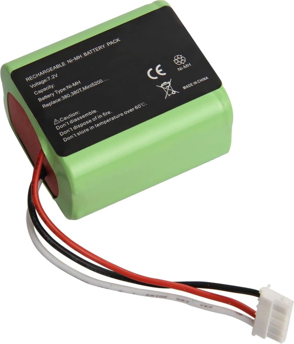 Braava 380(t) / 390(t) en Mint 5200 Ni-MH 2000mAh/7.2V Plus.Parts Accu geschikt voor iRobot — afbeelding 1