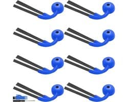 Zijborstel Accessoires - Robot Onderdelen - Stofvrij Huis - Wasbare Nylon Borstels - 8 Stuks - Zwart