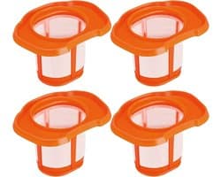 4-pack - Draadloze stofzuigerfilters - Stofzuigerfilters - Filters - Stoffilters - Fijnstoffilters - Filters - Oranje - Handmatige stofzuigerfilters - Stofzuigerfilters - Stofzuigerfilters - 135mm * 95mm * 85mm