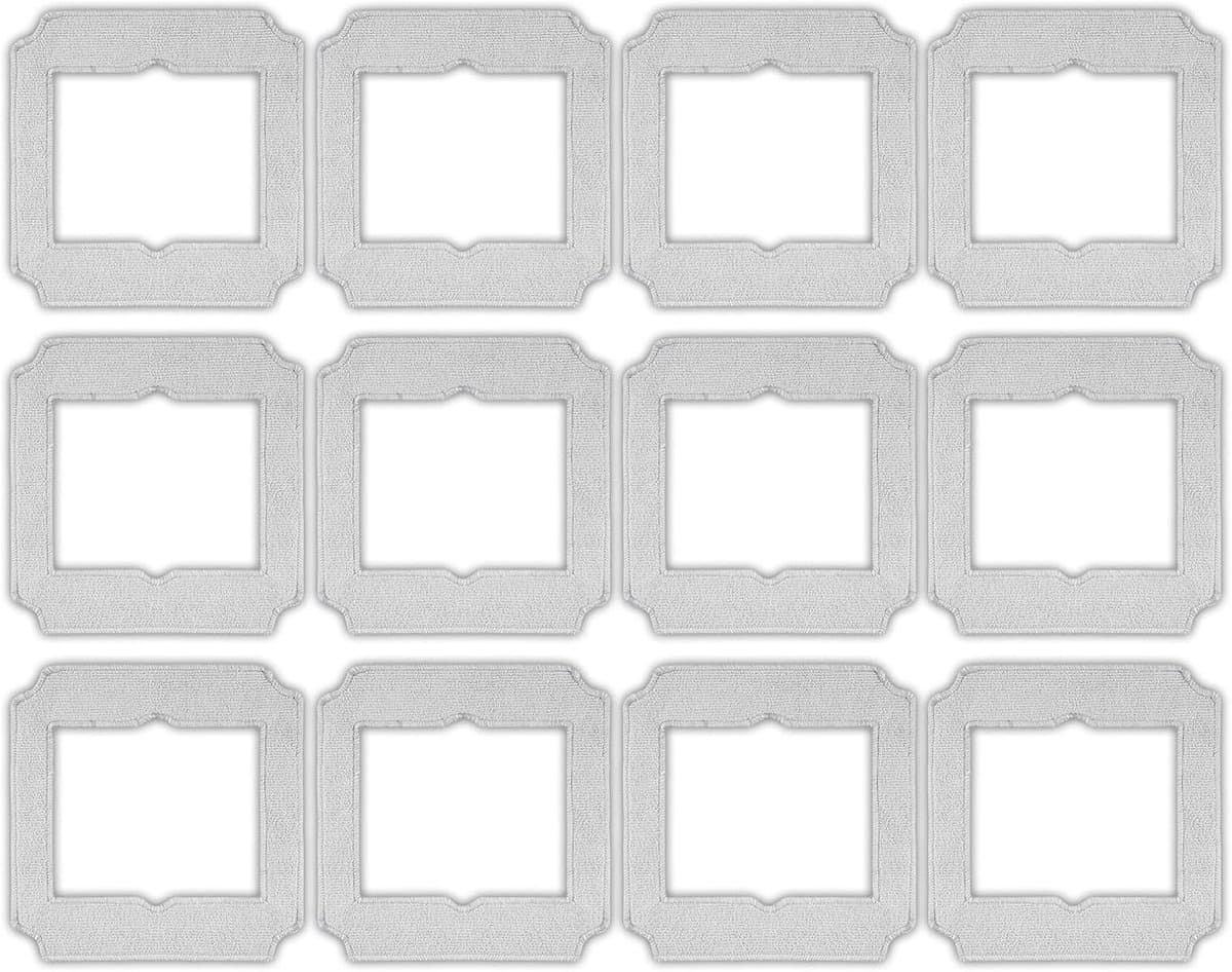 Wasbare dweildoeken - geschikt voor ECOVACS Winbot Mini-W - MINIT - WINBOT MINI - voor robotstofzuiger accessoires - Microvezeldoeken - Reinigt vlekken en stof - Vervangende doeken - 210*216MM - 12 pack — afbeelding 1