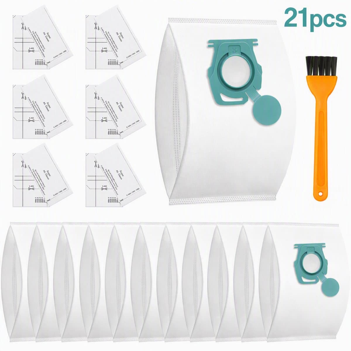 ECTEATOY® 12 Stuks Stofzuigerzakken Geschikt voor Miele TU Guard L1 / S1 / M1 Series - 8 Filters + 1 Schoonmaakborstel - Miele Accessoires — afbeelding 1