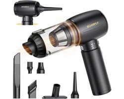 SnelShoppen - Handheld Stofzuiger Draadloos 25000 Pa 4-in-1 Mini Stofzuiger met LED Licht, Krachtige Accu, Ideaal voor Auto, Keuken, PC en Sofa