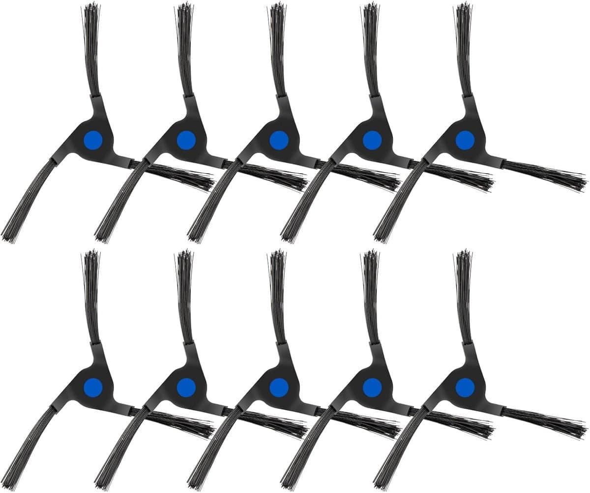 SnelShoppen - 10 Stuks Vervangende Zijkantenborstels voor Robotstofzuiger - Geschikt voor ECOVACS DEEBOT X2 Omni/X2 Pro/X2 - Accessoire Kit voor Optim — afbeelding 1
