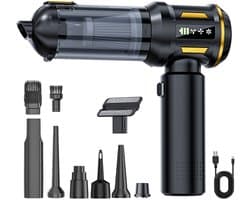 REDOM Stofzuiger 22.000 Pa – Draadloze handstofzuiger met krachtige zuigkracht – 3 standen – Borstelloze motor – 4-in-1 zuigen, blazen, opblazen en vacuüm trekken – Auto en huis