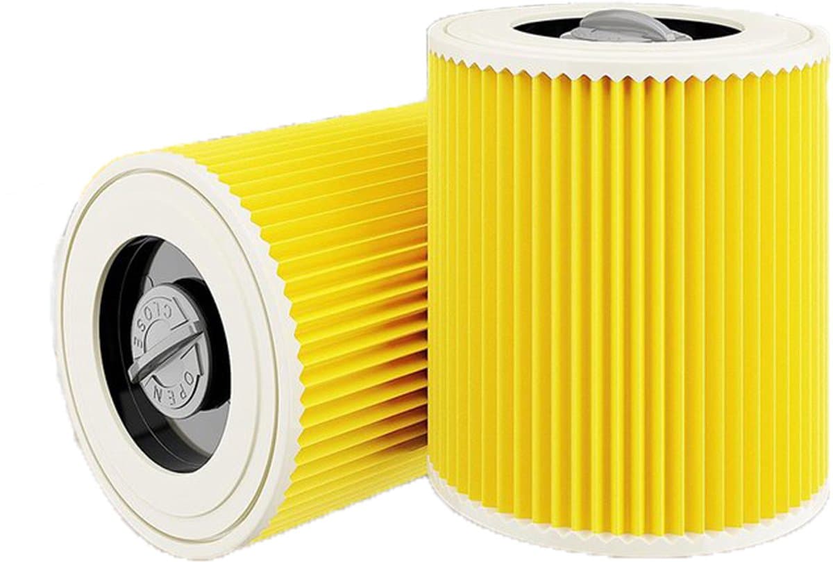 hepa filter - Patroonfilter - Geschikt voor Kärcher Stofzuigers - WD1, WD2, WD3, MV2 en MV3 - Nat/Droog-Stofzuiger Filter - stofzuiger - stofzuigerfilter - Cartridgefilter - Premium Kwaliteit - 2 STUK(S) — afbeelding 1